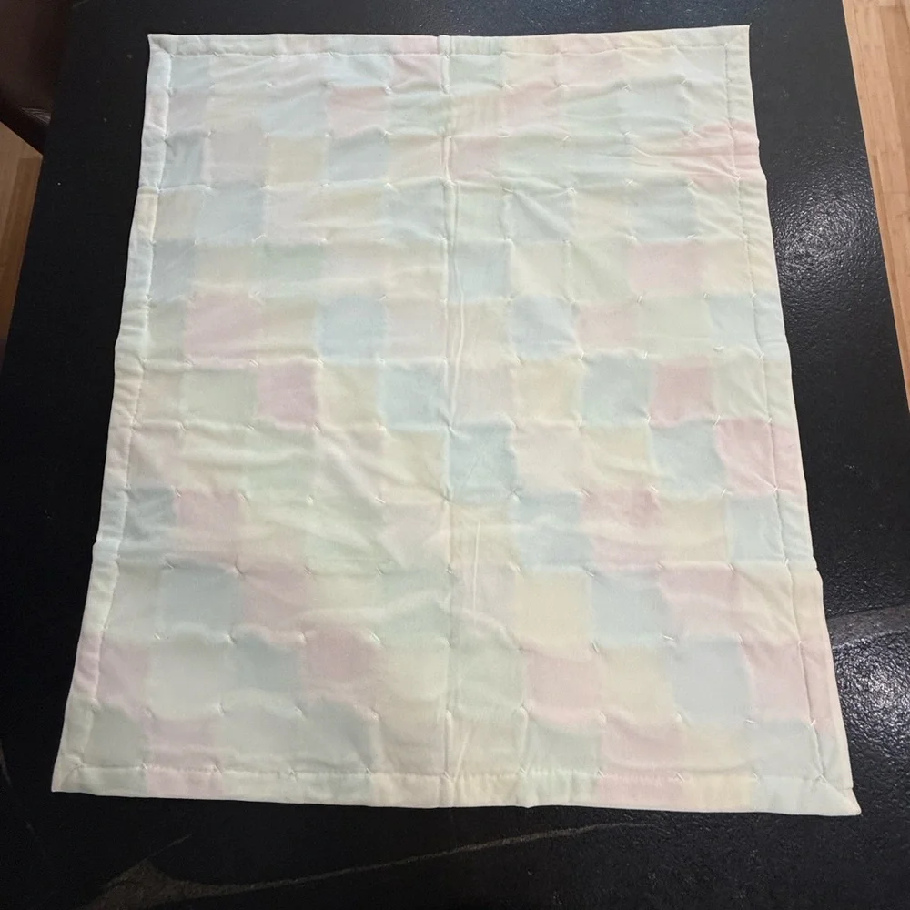 Handmade Colorful Patchwork Baby Quilt — 38” x 45”